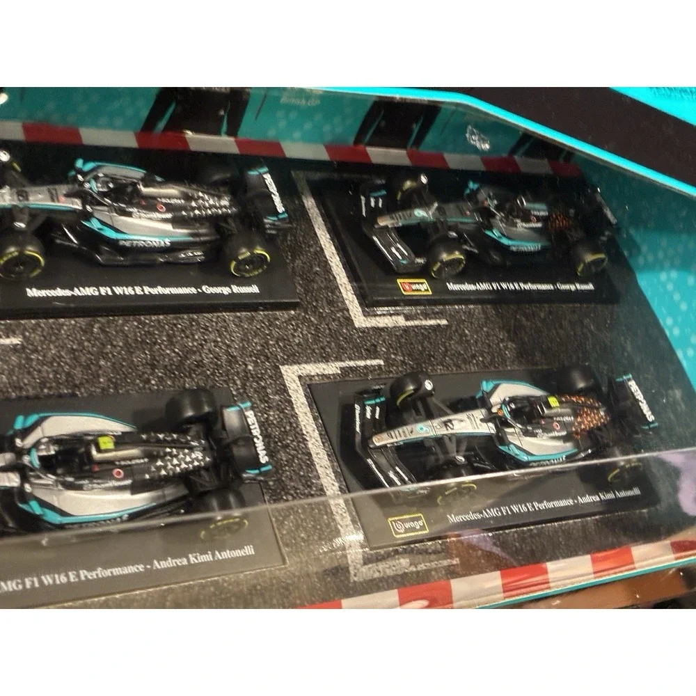 Burago 1:43 Scale Mercedes Benz Formula F1‎ Die Cast Racing Car 6-pack Set New